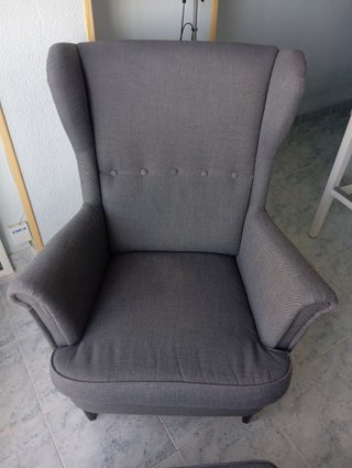 Sillón Orejero Gris IKEA Nordvalla