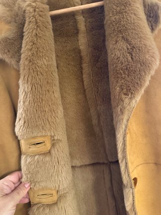 Abrigo largo ante con pelo