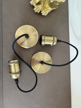 Lámparas de techo oro viejo (x2)