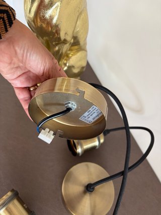 Lámparas de techo oro viejo (x2)