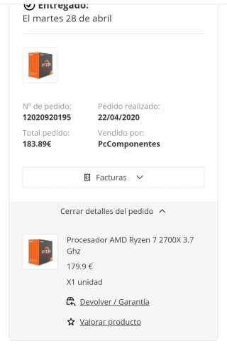 AMD Ryzen 7 2700X (8 cores, 16 hilos)
