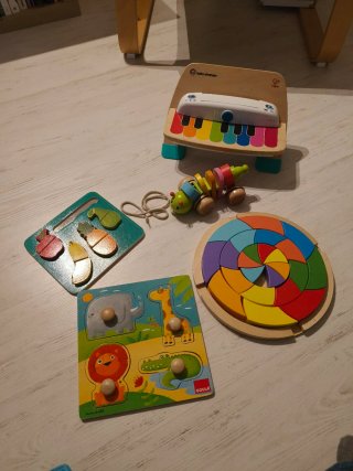 Lote Juguetes Madera Hape, Goula, Baby Einstein
