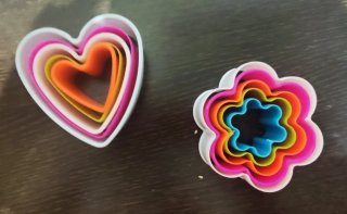 Set di stampi per pasticceria cuore e fiore