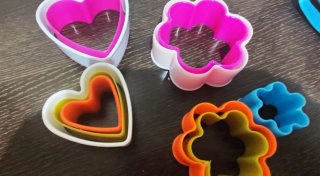 Set di stampi per pasticceria cuore e fiore
