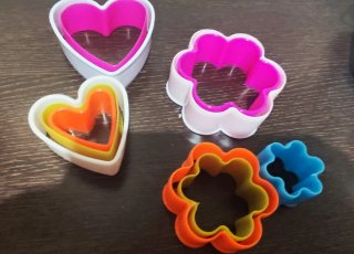 Set di stampi per pasticceria cuore e fiore