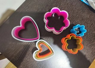 Set di stampi per pasticceria cuore e fiore