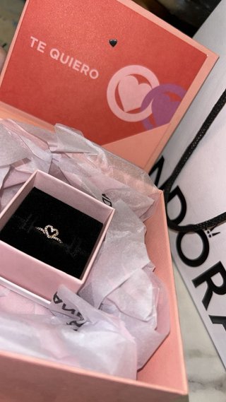 Anillo Pandora Corazón Talla 56