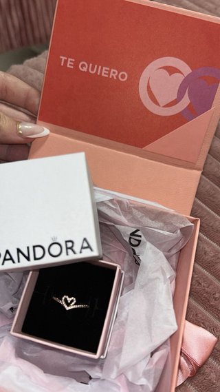 Anillo Pandora Corazón Talla 56