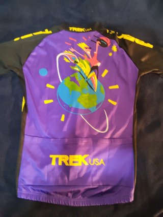 Maillot Ciclismo Vintage Trek USA Morado Retro