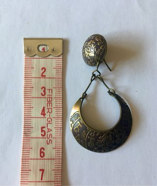 Pendientes Vintage Latón Grabado