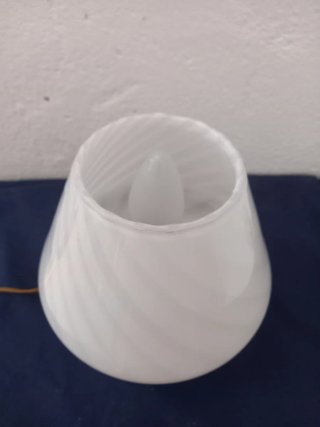 Lampada Fungo Vetro Bianco
