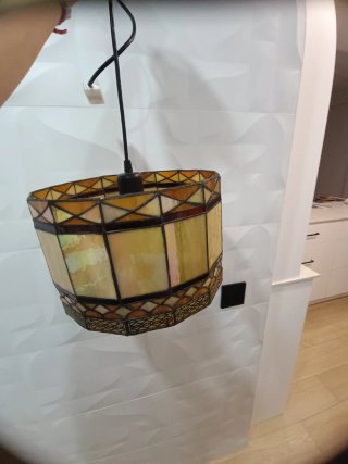 Lámpara Techo Cristal tipo Tiffany 1 Luminaria