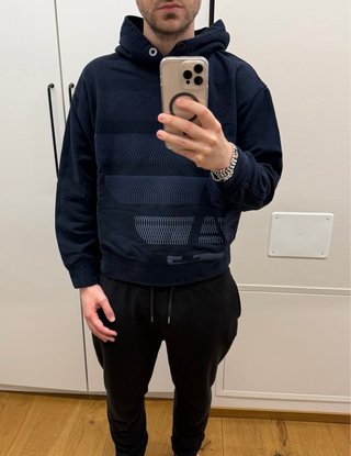 Felpa Emporio Armani con cappuccio Blu M