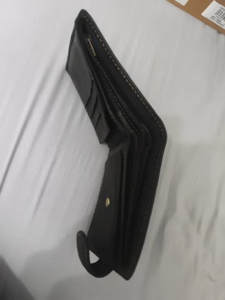 Cartera Billetera Negra Cuero Vintage