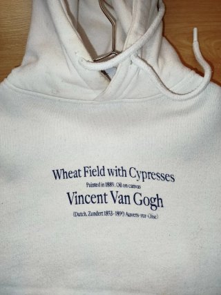 Sudadera H&M Blanca con Estampado Van Gogh
