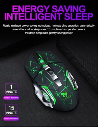 Ratón gaming inalámbrico RGB T WOLF Q13