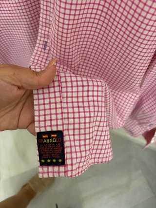 Camisa Paul & Shark cuadros rosa talla L