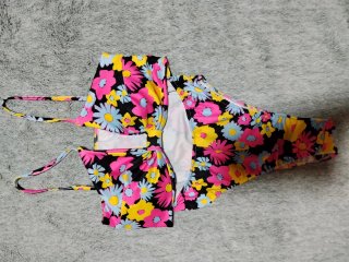 Bikini floral negro multicolor