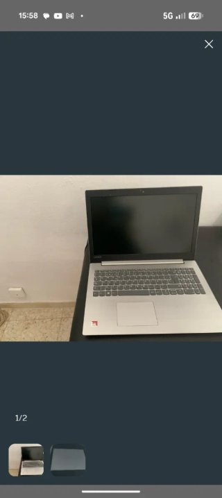 Portátil Lenovo Plata y Negro