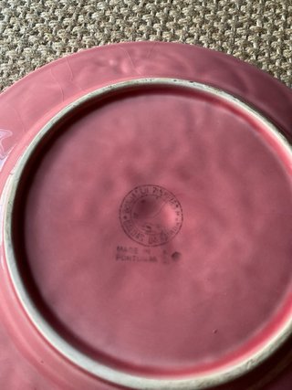 Prato Bordallo Pinheiro antigo rosa