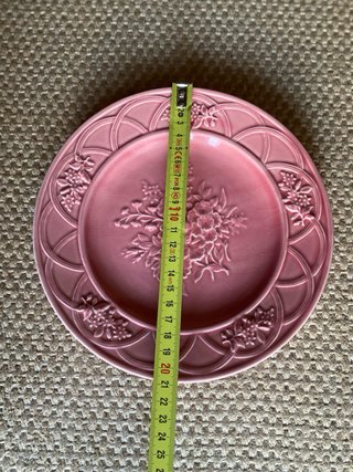 Prato Bordallo Pinheiro antigo rosa