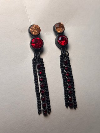 Pendientes bohemios con cristales y cadenas