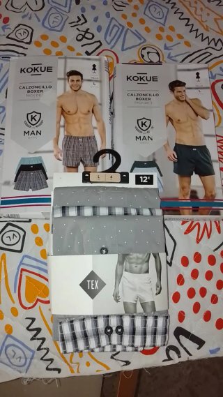 Pack 9 boxers KOKUE  y Tex talla L