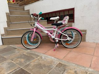 Bicicleta niña BTWIN rosa