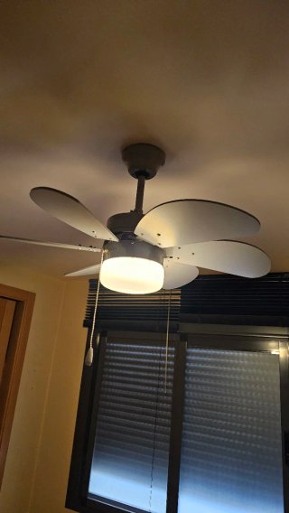 Lámpara Ventilador Techo Gris