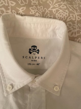 Camisa Scalpers Blanca Talla 12 kids
