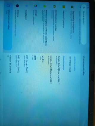 Tablet Azul y Plata