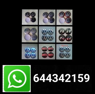Pegatinas 56mm Volkswagen GTI tapabuje centro rued