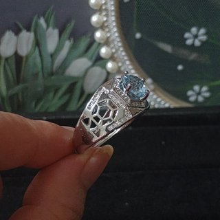 Anillo Hombre Topacio Natural Unisex