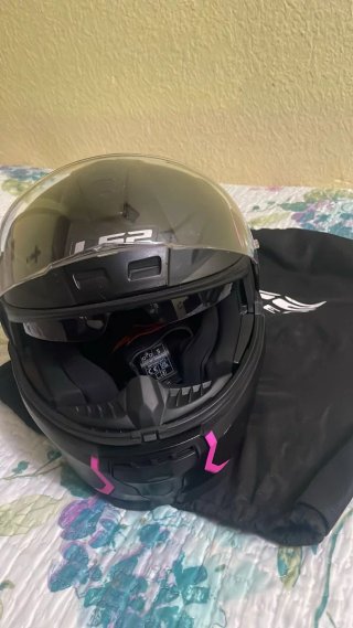Casco Modular LS2 Talla S Negro/Rosa