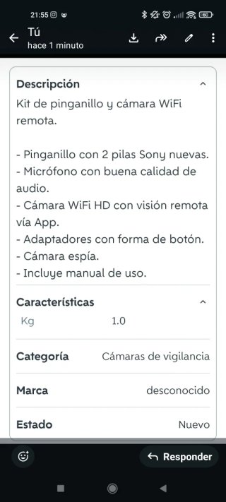 Kit pinganillo y cámara botón Sony