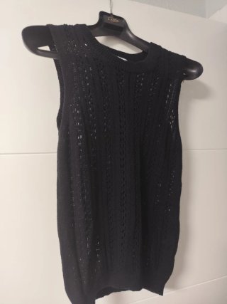 Chaleco Lefties Negro Tejido