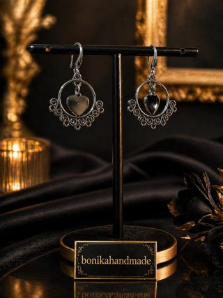 Pendientes corazón plata