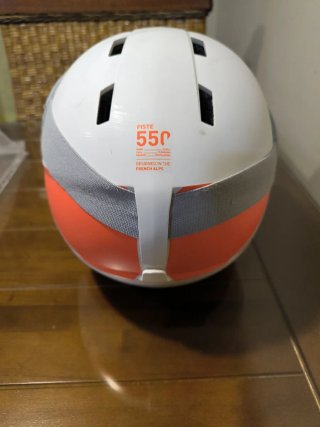 Casco de esquí Wedze blanco/naranja