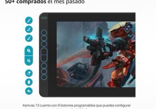 Tableta Gráfica Huion Kanvas 13 Negra