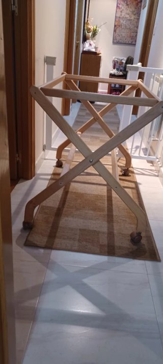 Estructura mini cuna tijera madera