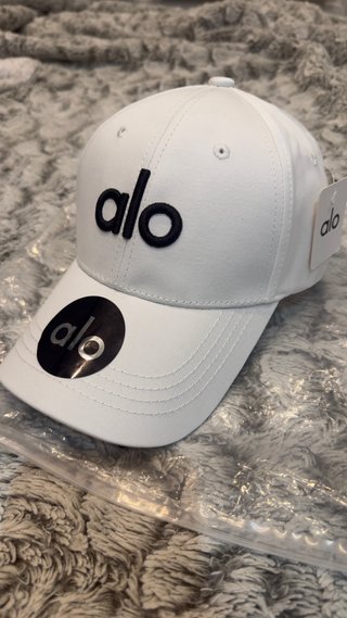 Gorra Alo Blanca Logo Negro