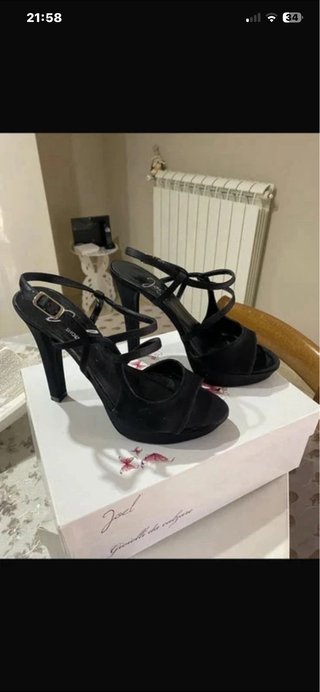 Sandali neri tacco alto donna