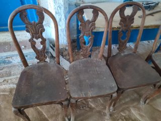 Lote 4 Sillas Antiguas Madera para Restaurar
