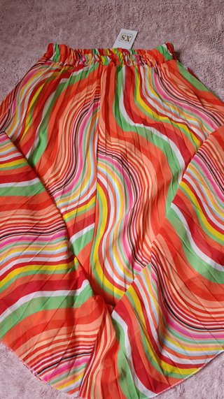 Falda Maxi Plisada Italiana | Nueva con Etiqueta
