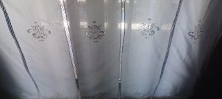 Tenda ricamo intaglio floreale