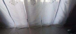 Tenda ricamo intaglio floreale