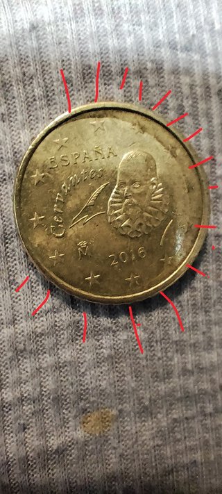 Moneda 50 céntimos euro España 2016  ERROR
