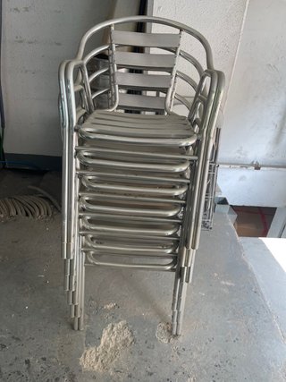 Sillas aluminio terraza apilables
