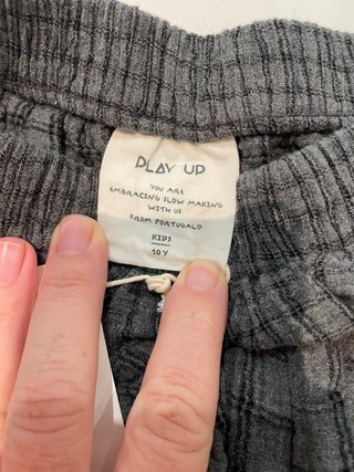 Falda pantalón Play Up cuadros gris