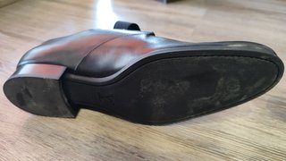 Louis Vuitton Zapatos Hombre Hebilla Cuero Negro